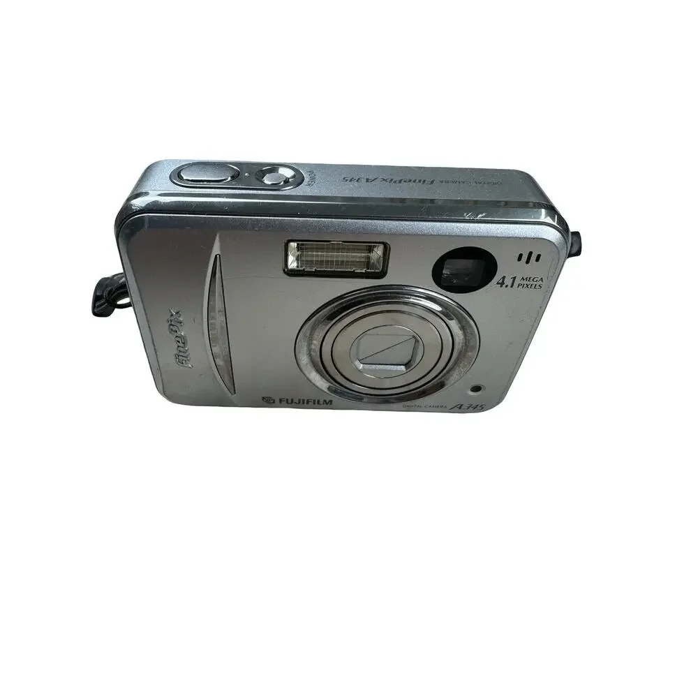Fujifilm Digital Camera FinePix A345 4.1MP Silver With Memory Card TESTED
